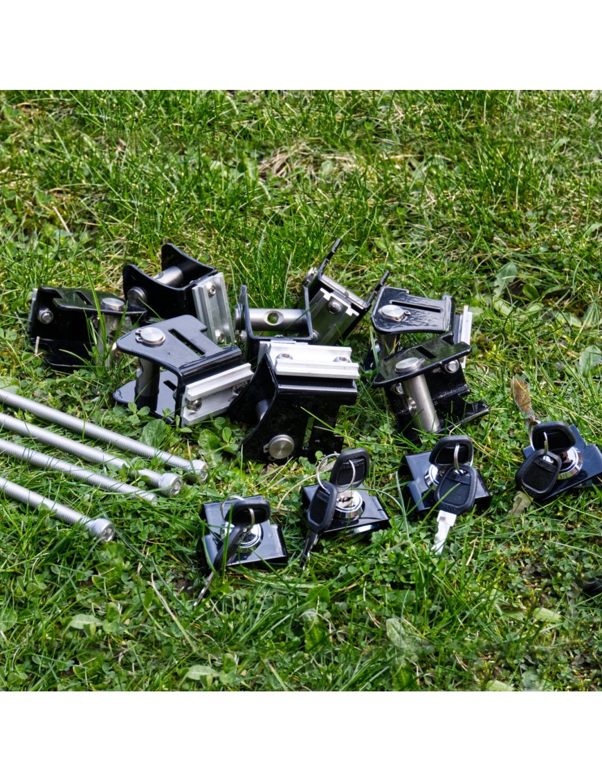 OFFLANDER – anti-theft roof tent mounting brackets, 4 pcs, 30–120 mm