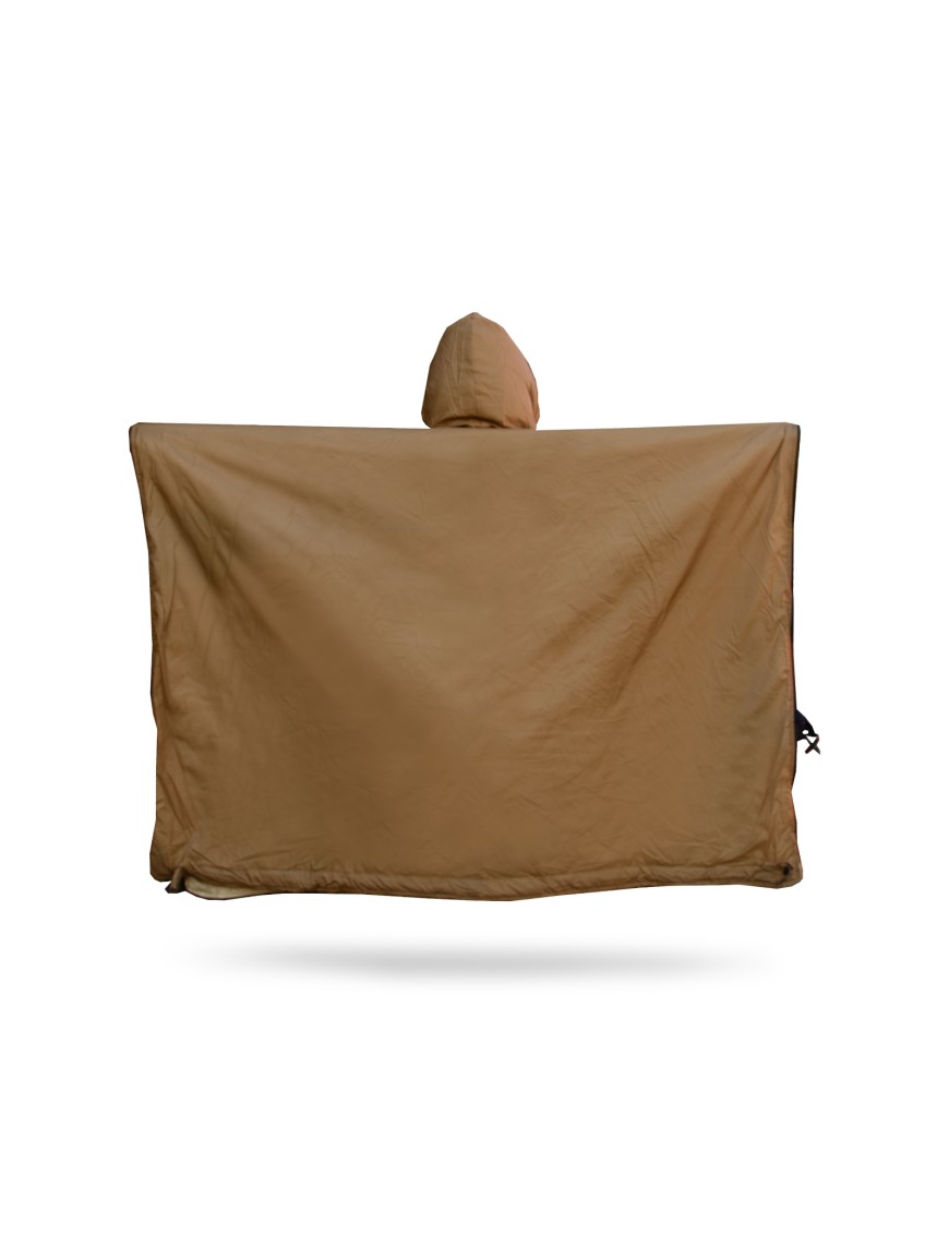 OFFLANDER PONCZO KEMPINGOWE CIENKIE Z OGRZEWACZEM BRĄZOWE