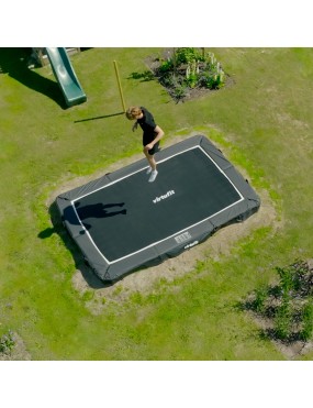 VIRTUFIT TRAMPOLINA OGRODOWA DO WKOPANIA 213 x 305 CM Z SIATKĄ