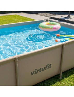 VIRTUFIT PROSTOKĄTNY BASEN 260 x 180 CM Z POMPĄ FILTRUJĄCĄ BEŻOWY