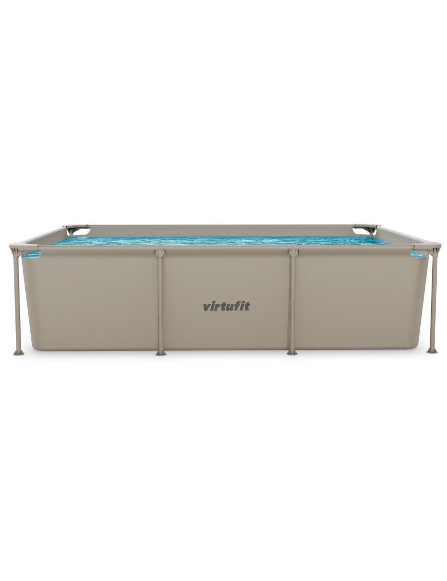 VIRTUFIT PROSTOKĄTNY BASEN 260 x 180 CM Z POMPĄ FILTRUJĄCĄ BEŻOWY