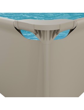 VIRTUFIT PROSTOKĄTNY BASEN 260 x 180 CM Z POMPĄ FILTRUJĄCĄ BEŻOWY