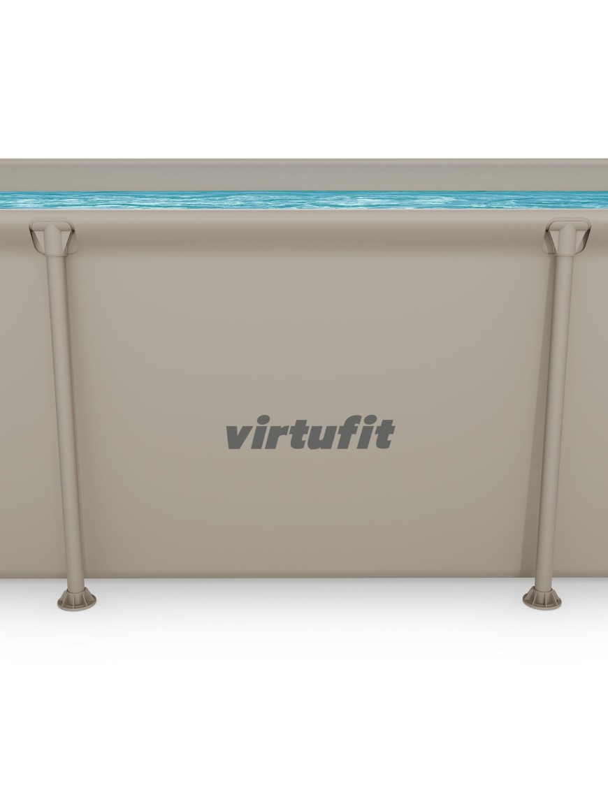 VIRTUFIT PROSTOKĄTNY BASEN 260 x 180 CM Z POMPĄ FILTRUJĄCĄ BEŻOWY