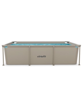 VIRTUFIT PROSTOKĄTNY BASEN 260 x 180 CM Z POMPĄ FILTRUJĄCĄ BEŻOWY