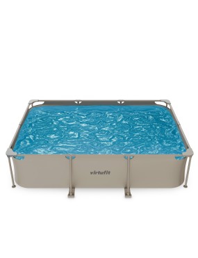 VIRTUFIT PROSTOKĄTNY BASEN 300 x 210 CM Z POMPĄ FILTRUJĄCĄ BEŻOWY
