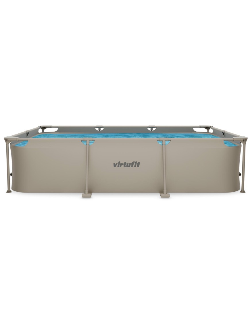 VIRTUFIT PROSTOKĄTNY BASEN 300 x 210 CM Z POMPĄ FILTRUJĄCĄ BEŻOWY