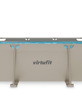 VIRTUFIT PROSTOKĄTNY BASEN 300 x 210 CM Z POMPĄ FILTRUJĄCĄ BEŻOWY