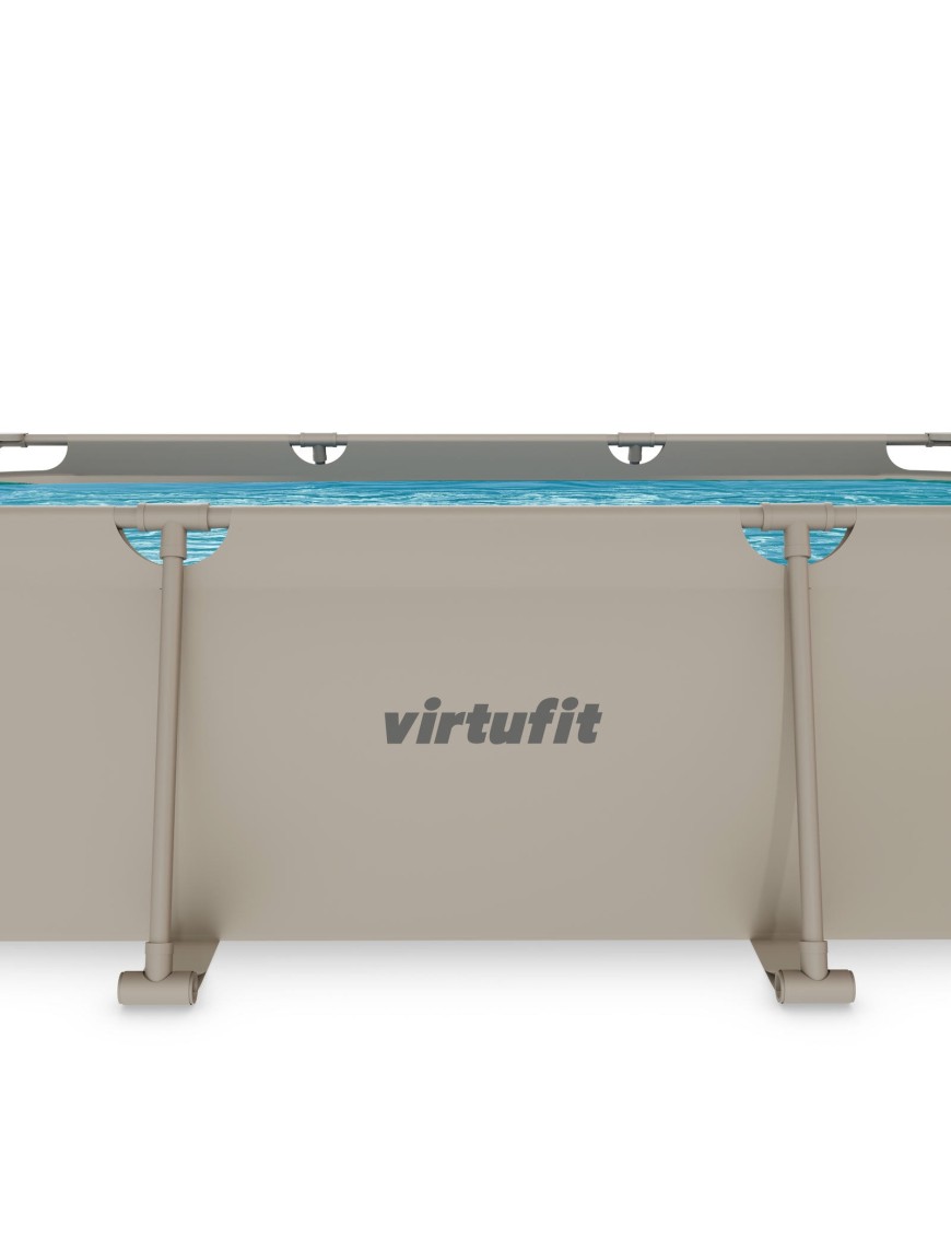 VIRTUFIT PROSTOKĄTNY BASEN 300 x 210 CM Z POMPĄ FILTRUJĄCĄ BEŻOWY