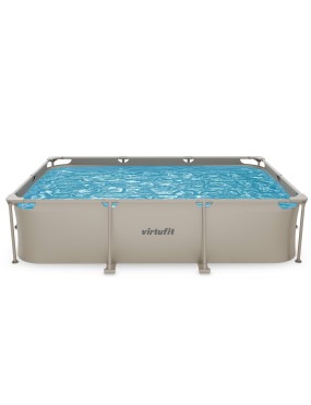 VIRTUFIT PROSTOKĄTNY BASEN 300 x 210 CM Z POMPĄ FILTRUJĄCĄ BEŻOWY