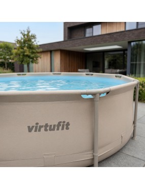 VIRTUFIT OKRĄGŁY BASEN 244 CM Z POMPĄ FILTRUJĄCĄ BEŻOWY