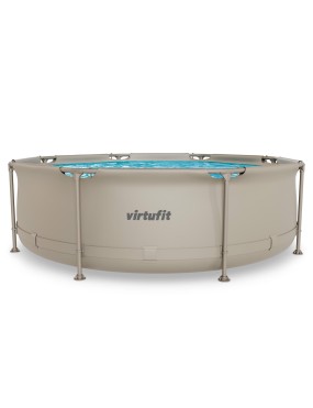 VIRTUFIT OKRĄGŁY BASEN 244 CM Z POMPĄ FILTRUJĄCĄ BEŻOWY