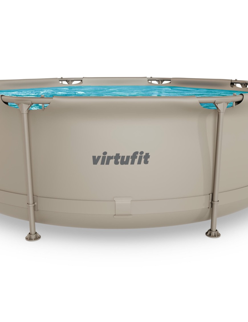 VIRTUFIT OKRĄGŁY BASEN 244 CM Z POMPĄ FILTRUJĄCĄ BEŻOWY