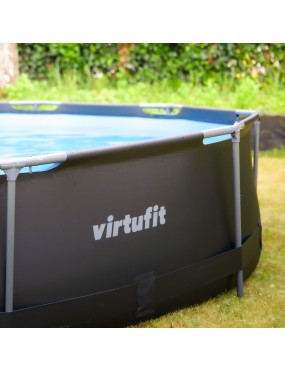 VIRTUFIT OKRĄGŁY BASEN 305 CM Z POMPĄ FILTRUJĄCĄ ANTRACYTOWY