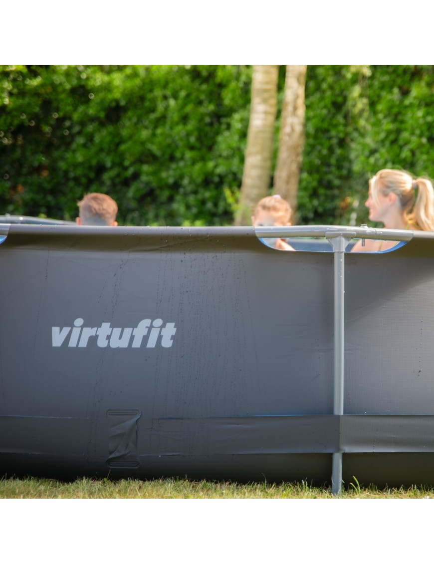 VIRTUFIT OKRĄGŁY BASEN 305 CM Z POMPĄ FILTRUJĄCĄ ANTRACYTOWY