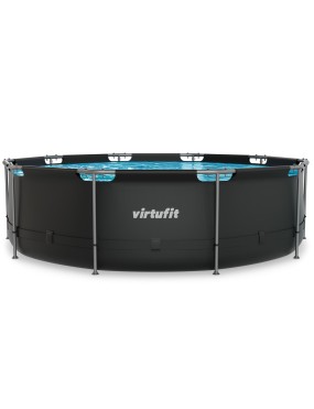 VIRTUFIT OKRĄGŁY BASEN 366 CM Z POMPĄ FILTRUJĄCĄ ANTRACYTOWY