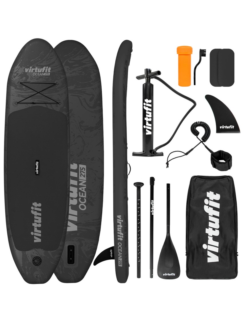 VIRTUFIT DESKA SUP OCEAN 275 Z AKCESORIAMI CZARNY