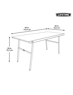 LIFETIME BIURKO SKŁADANE 152CM 80957