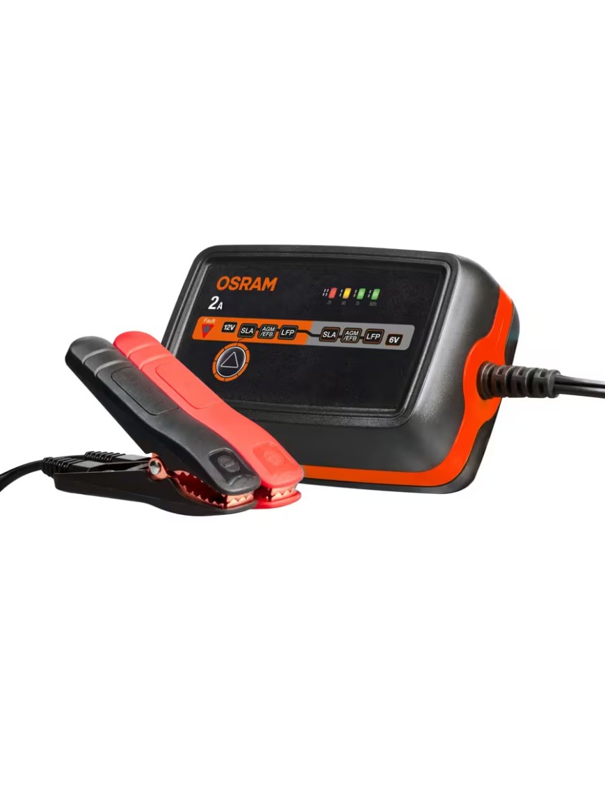 OSRAM BATTERYcharge 1002 – Smart 6/12 V Battery Charger, 2 A, IP65