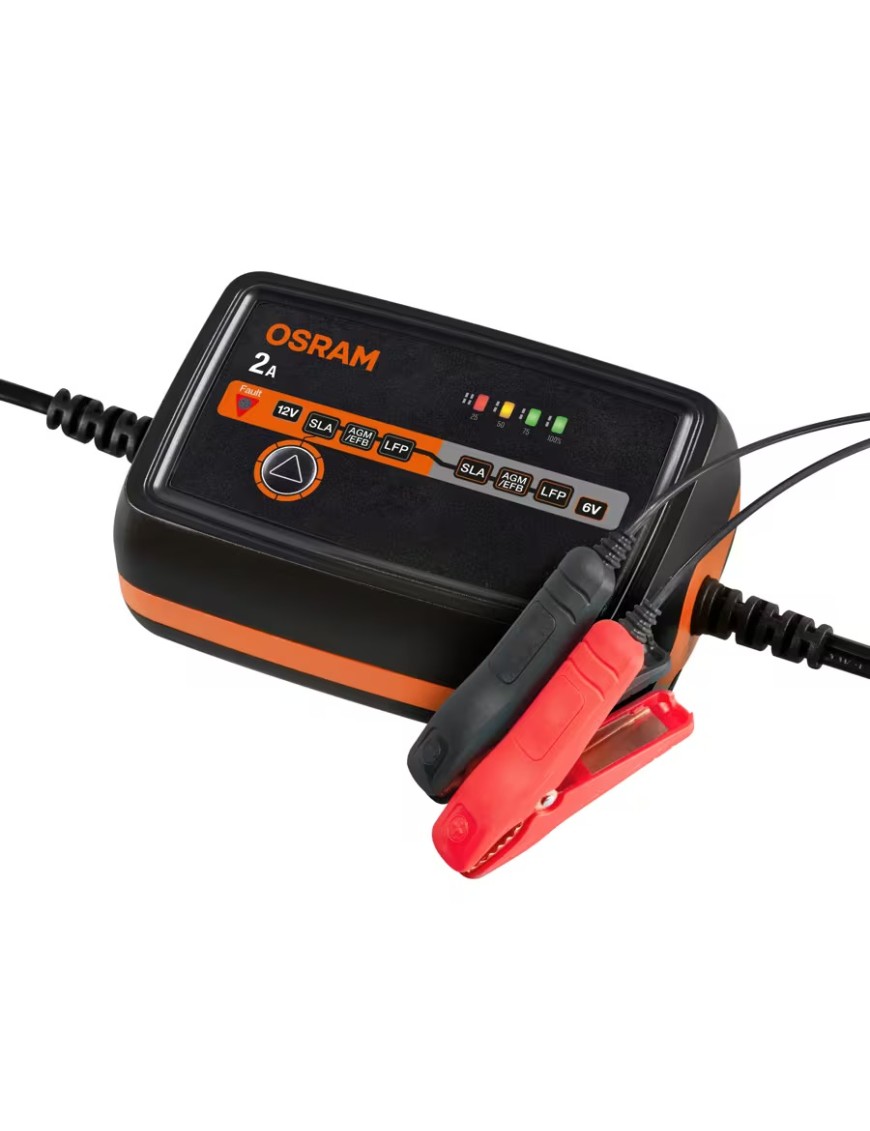 OSRAM BATTERYcharge 1002 – Smart 6/12 V Battery Charger, 2 A, IP65