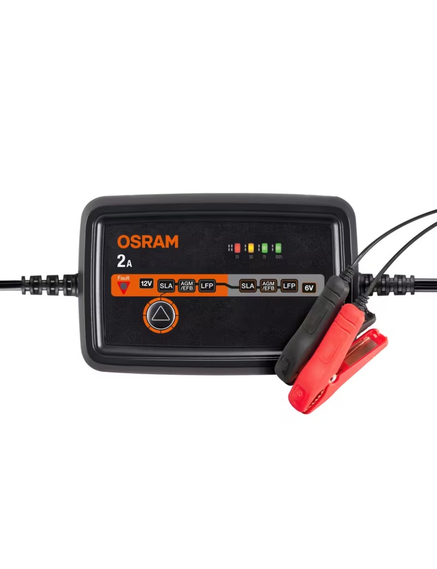 OSRAM BATTERYcharge 1002 – Smart 6/12 V Battery Charger, 2 A, IP65