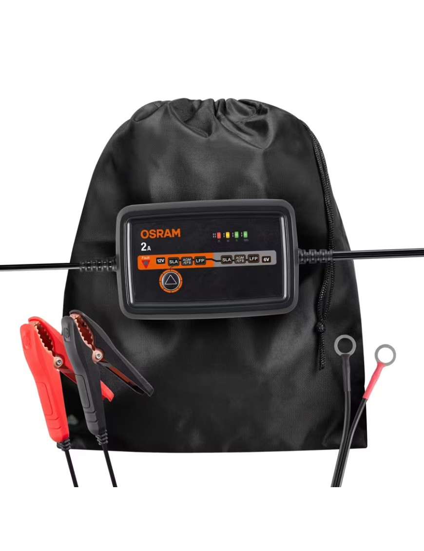 OSRAM BATTERYcharge 1002 – Smart 6/12 V Battery Charger, 2 A, IP65