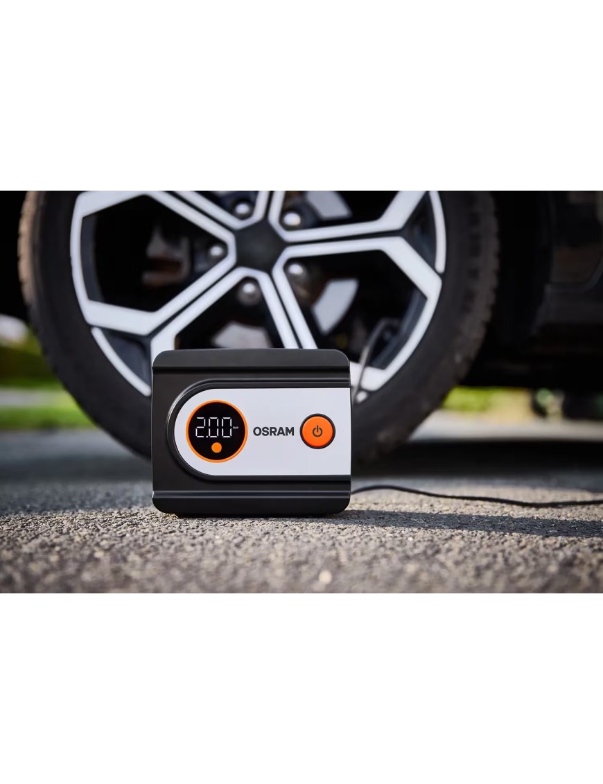 OSRAM TYREinflate 612 ESSENTIAL OTI612ESN – 12 V Digital Tyre Inflator, 6.9 bar