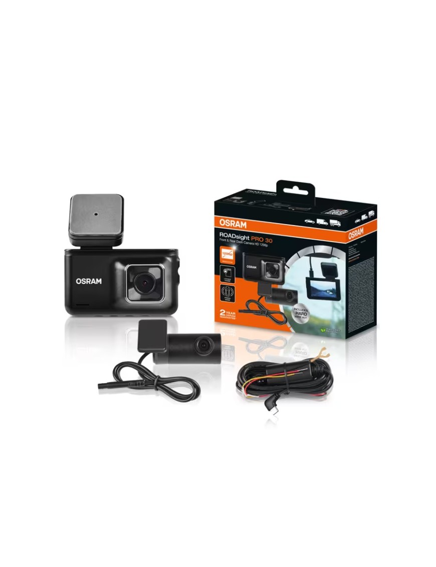 OSRAM ROADsight PRO 30 – Front + Rear Dash Cam, GPS, HDR
