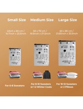 FLEXTAIL Vacuum Storage Bags S – 40 × 60 cm, 4-Pack
