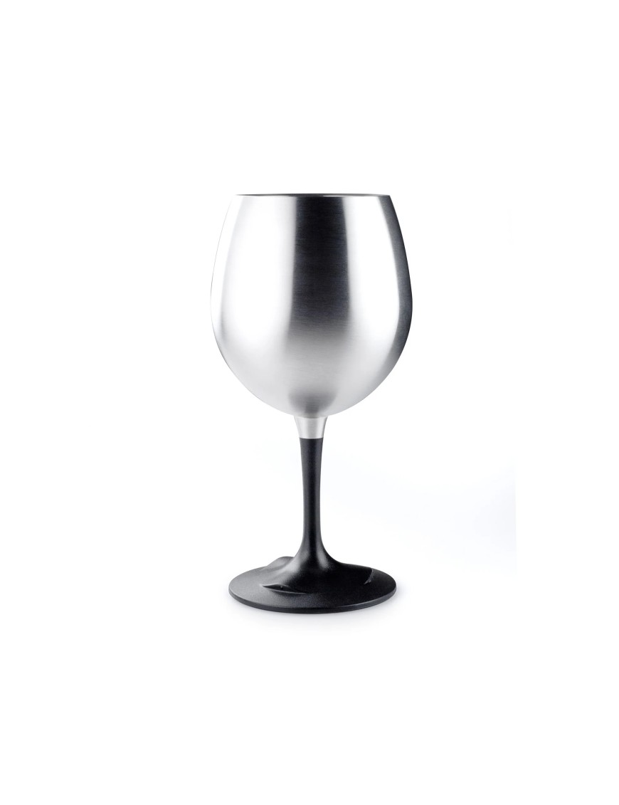 GSI Outdoors Glacier Stainless Nesting Red Wine Glass 63310 – 15.2 fl oz