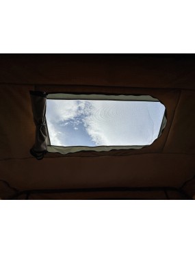 Escape VARIO 210 – hard-shell rooftop tent for 4–5 people, sand, white shell