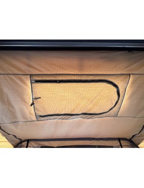 Escape VARIO 210 – hard-shell rooftop tent for 4–5 people, sand, white shell