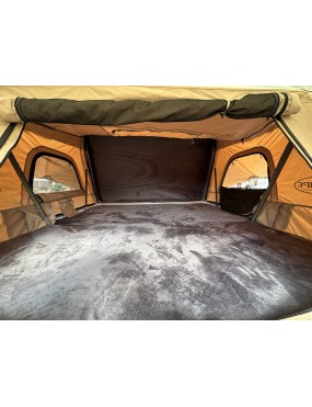 Escape VARIO 210 – hard-shell rooftop tent for 4–5 people, sand, white shell