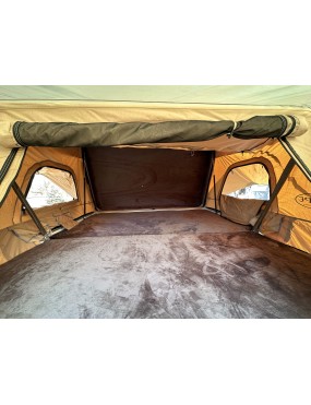 Escape VARIO 210 – hard-shell rooftop tent for 4–5 people, sand, white shell