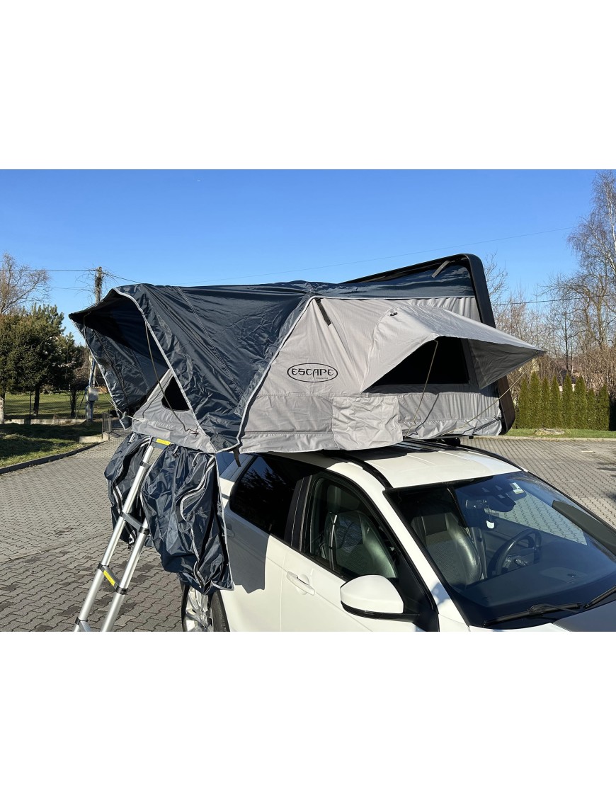 Escape VARIO 210 – hard-shell rooftop tent for 4–5 people, sand, white shell