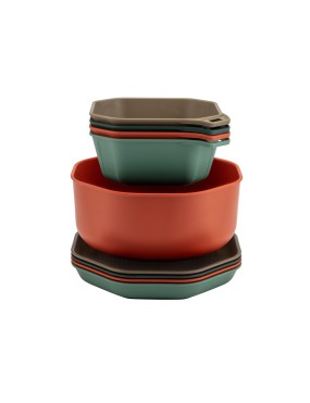 Gerber ComplEAT Tableware Set – 9-Piece Camping Dinnerware Set for 4