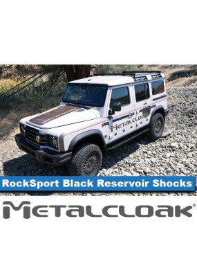 MetalCloak RockSport Black 2.5 – Front Remote-Reservoir Shocks for INEOS Grenadier