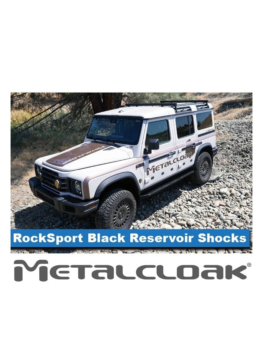 MetalCloak RockSport Black 2.5 – Front Remote-Reservoir Shocks for INEOS Grenadier
