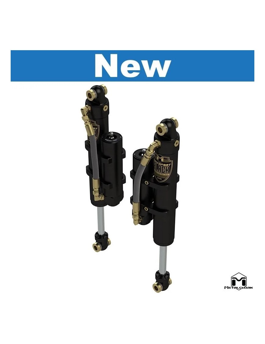 MetalCloak RockSport BLACK – Ineos Grenadier Rear Reservoir Shocks, 2.5 in Body, 8-Position Adjustable