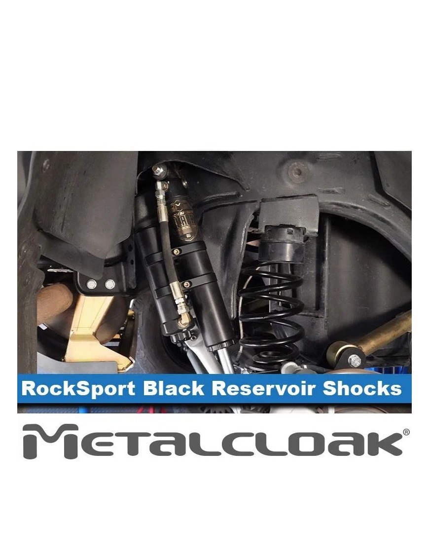 MetalCloak RockSport BLACK – Ineos Grenadier Rear Reservoir Shocks, 2.5 in Body, 8-Position Adjustable