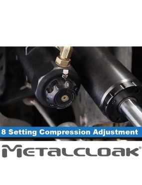 MetalCloak RockSport BLACK – Ineos Grenadier Rear Reservoir Shocks, 2.5 in Body, 8-Position Adjustable