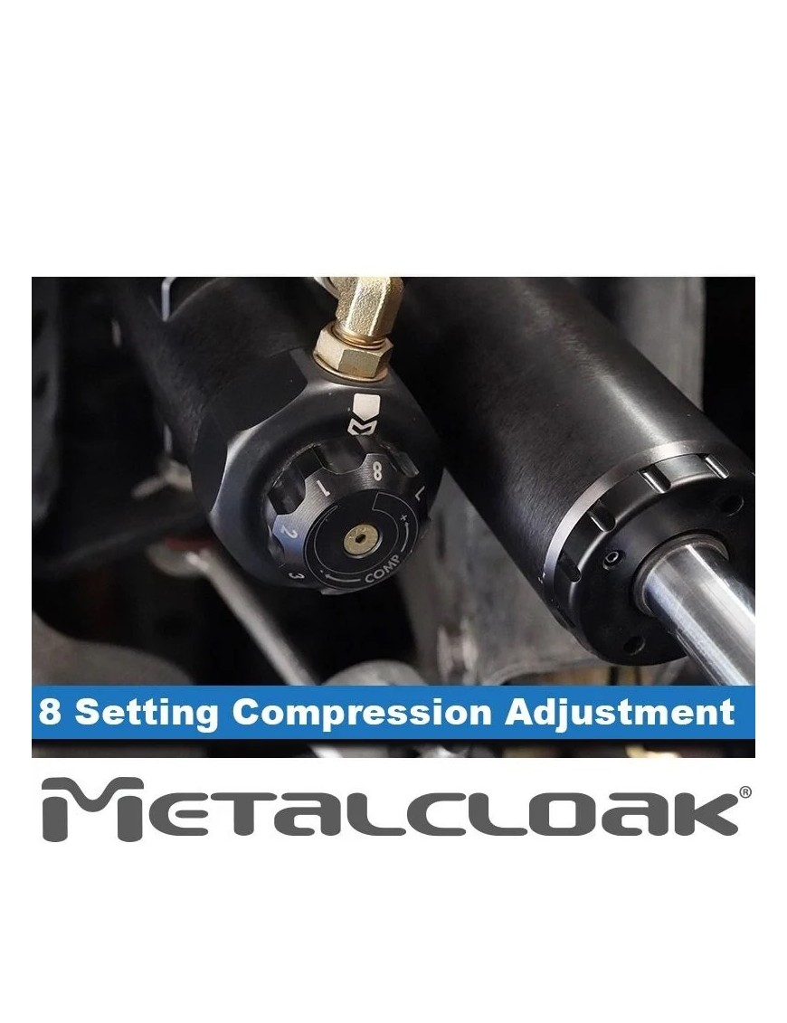 MetalCloak RockSport BLACK – Ineos Grenadier Rear Reservoir Shocks, 2.5 in Body, 8-Position Adjustable