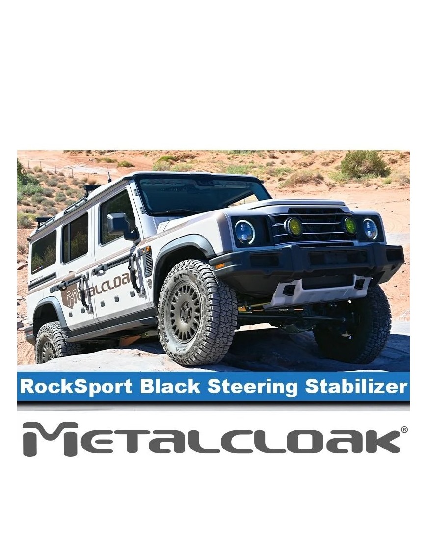 MetalCloak RockSport BLACK XD 2552 – adjustable steering damper for INEOS Grenadier 2023+