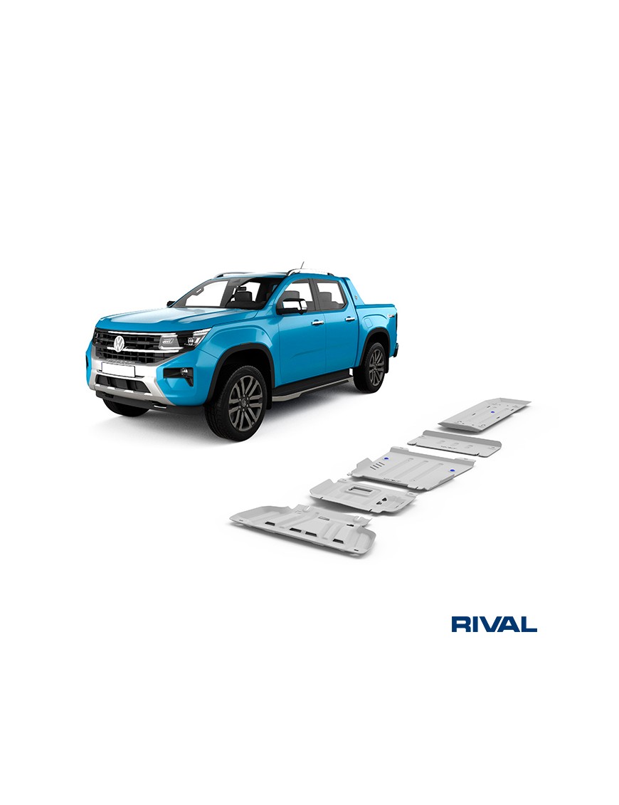 RIVAL 23333.1888.2.6 – 6 mm aluminium skid plate set for Ford Ranger / VW Amarok