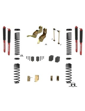 JL Wrangler 2.5" Base Camp Lift Kit with Rocksport RED