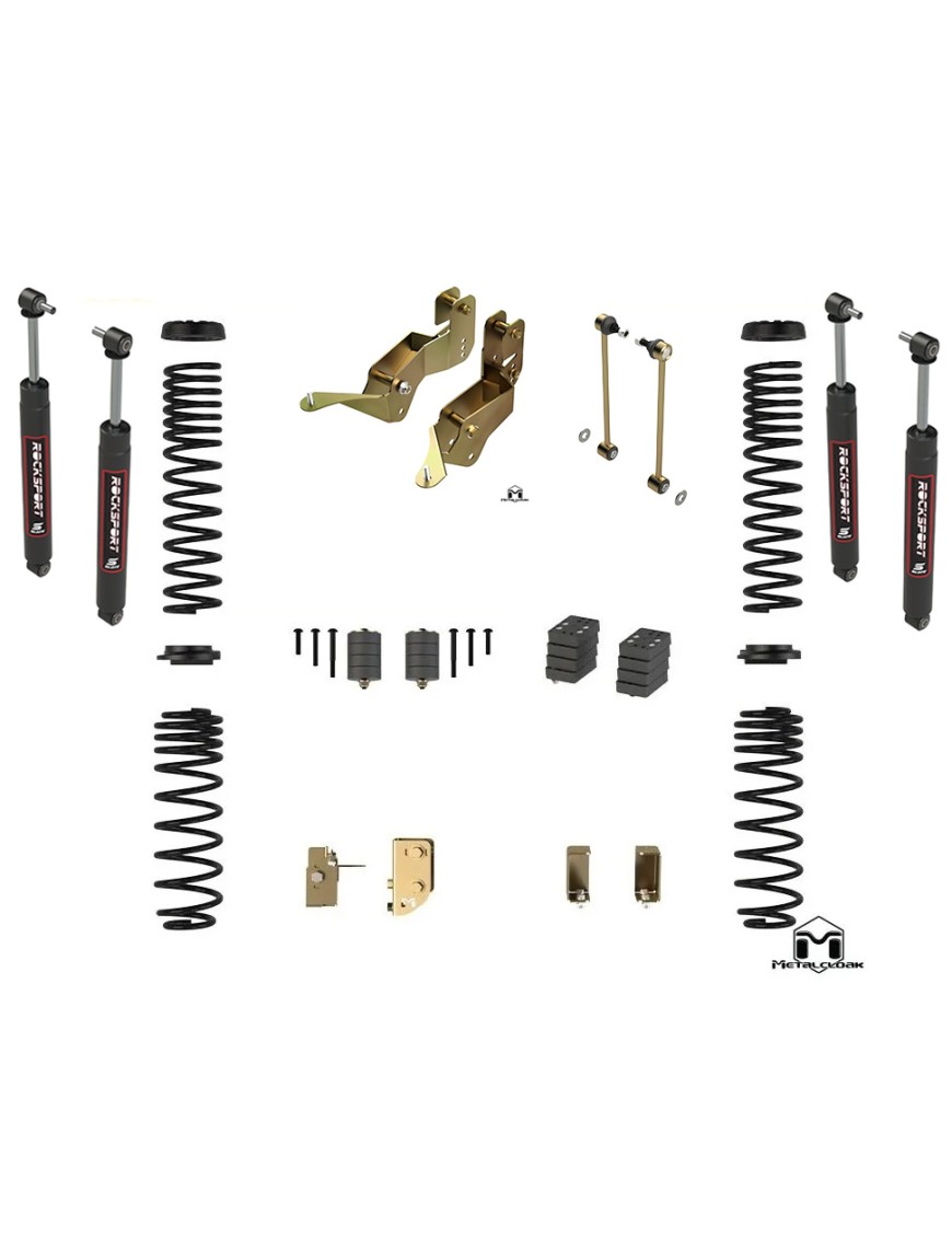 JL Wrangler 2.5" Base Camp Lift Kit with Rocksport SLATE