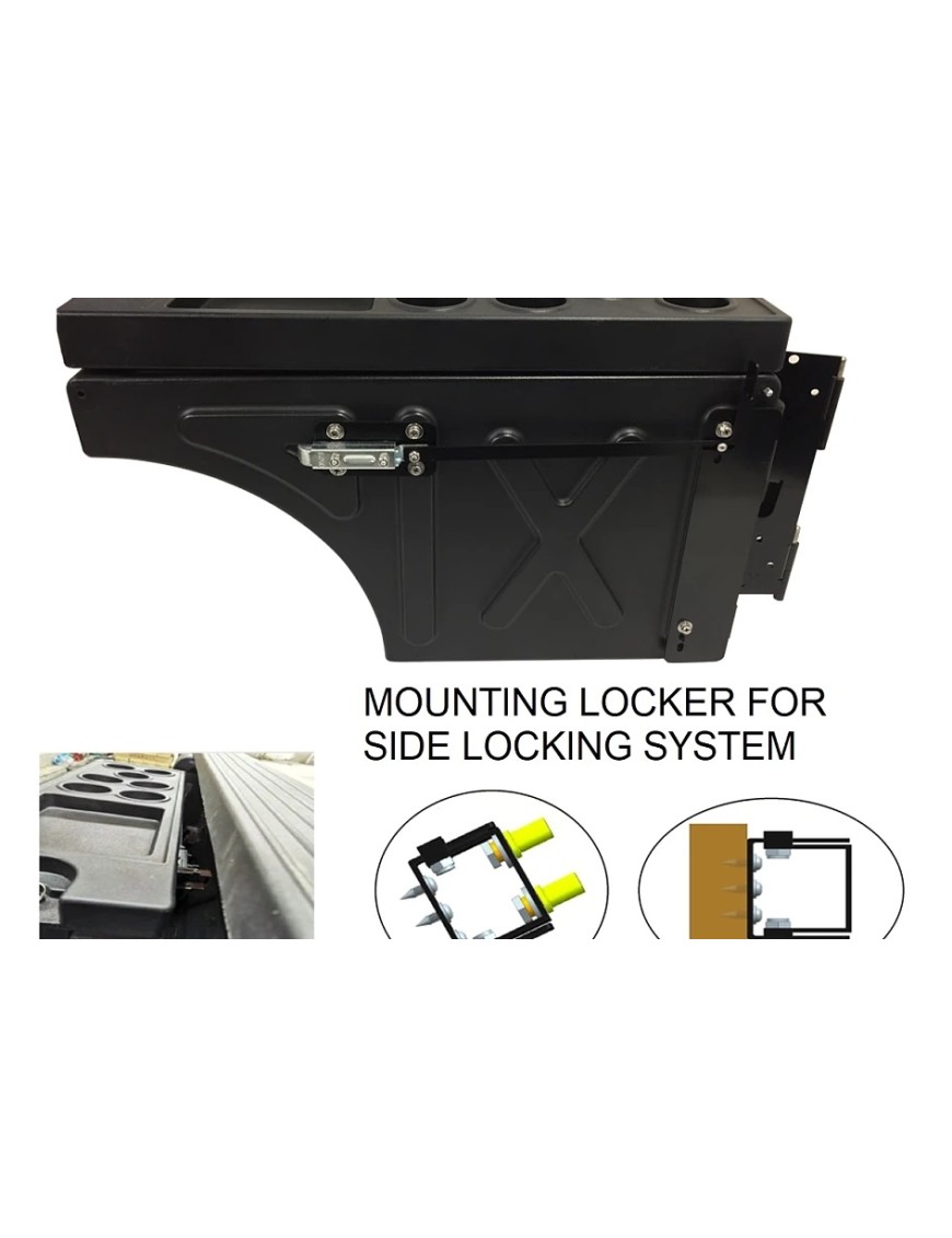 Snakeman 4WD SNA004 – Swing-Out Truck Bed Storage Box, 660 × 220 × 404 mm