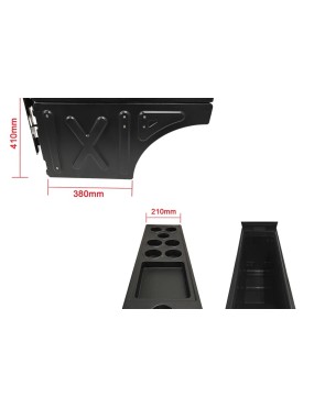 Snakeman 4WD SNA004 – Swing-Out Truck Bed Storage Box, 660 × 220 × 404 mm