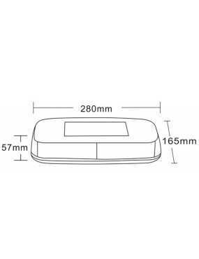 BELKA OSTRZEGAWCZA LED 280X165X57MM R65 R10