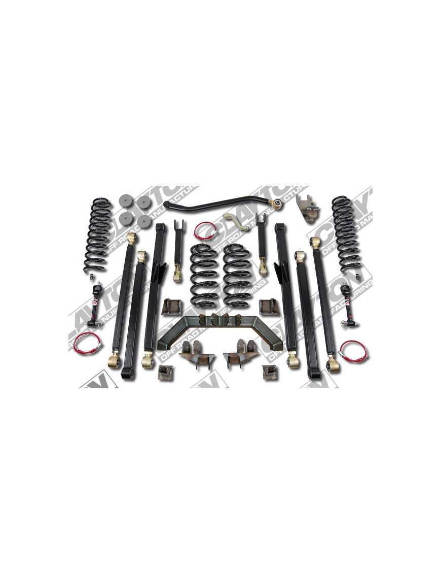 4" CLAYTON OFF ROAD Long Arm Lift Kit zawieszenie - Jeep Wrangler LJ