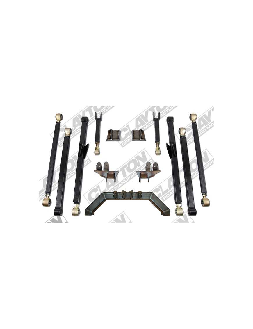 4"- 8'' Clayton Offroad Long Arm Upgrade Lift Kit - Jeep Wrangler LJ